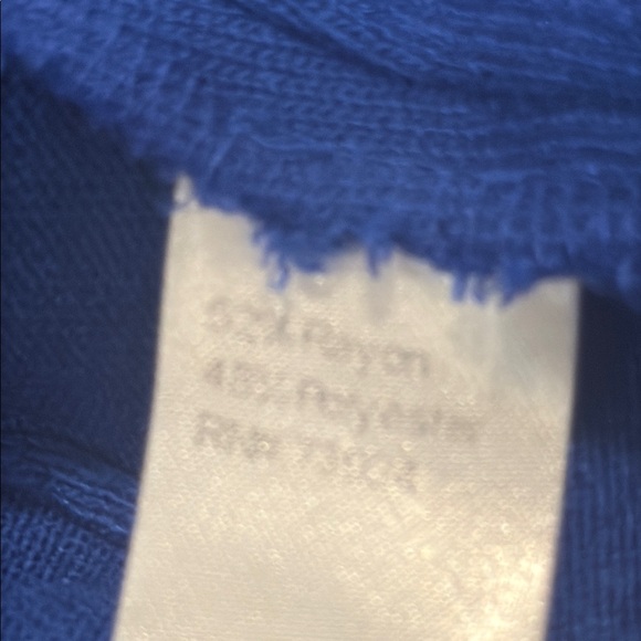 Misook Blue Ribbed Knit Top - Picture 5 of 5